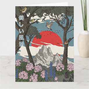 Schöne japanische Landschaft Karte