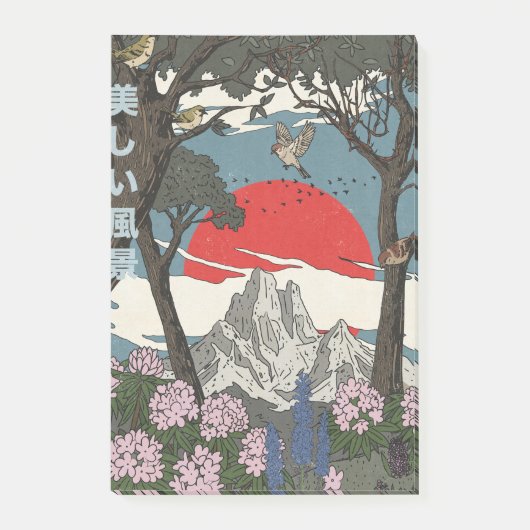 Schöne japanische Landschaft Post-it Klebezettel (Vorderseite)