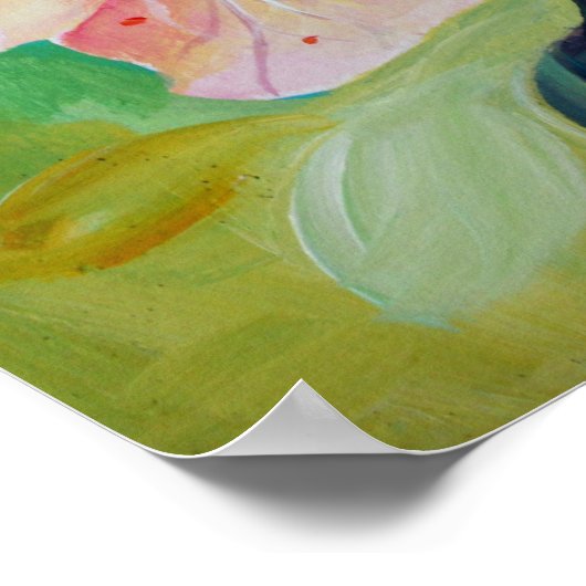 Schöne japanische Sakura Kirschbaum Blume Poster (Ecke)