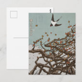 Schöne japanische Schwalbe Postkarte (Vorne/Hinten)