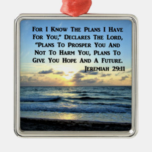 SCHÖNE JEREMIAH 29:11 BLAUE SKIES ORNAMENT AUS METALL