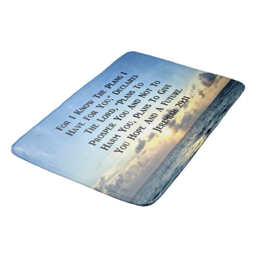 SCHÖNE JEREMIAH 29:11 SCRIPTURE VERSE BADEMATTE (Schrägansicht)