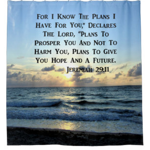SCHÖNE JEREMIAH 29:11 SCRIPTURE VERSE DUSCHVORHANG
