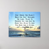 SCHÖNE JEREMIAH 29:11 SCRIPTURE VERSE LEINWANDDRUCK (Vorderseite)