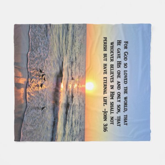 SCHÖNE JOHN 3:16 FLEECE BLANKET (Vorderseite (Horizontal))