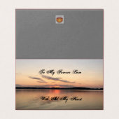 Schöne Jubiläumskarte - Sonnenuntergang am See (Außenseite Aufgefaltet)