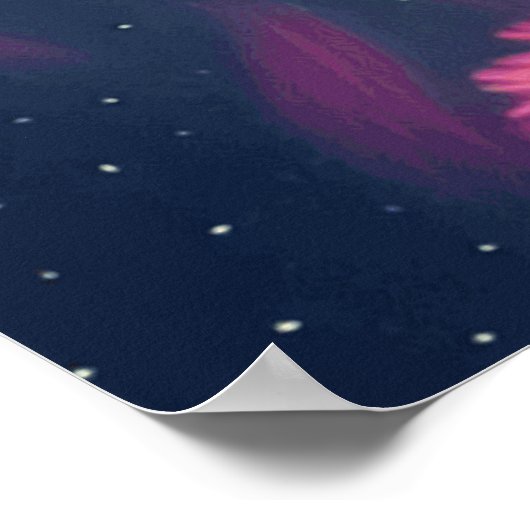 Schöne Jugendstil-Blume Poster (Ecke)