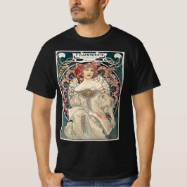 Schöne Jugendstil-Frau in Paris T-Shirt
