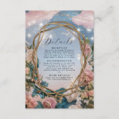 Schöne Jugendstil-Hochzeit Begleitkarte (Vorderseite)