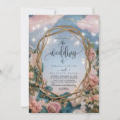 Schöne Jugendstil-Hochzeit Einladung (Vorderseite)