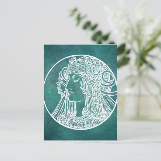 Schöne Jugendstil-Postkarte Postkarte (Stehend Vorderseite)