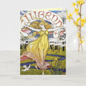 Schöne Jugendstilkarten Karte (Gelbe Blume)