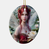 Schöne Juli Fee in Water Lilies Keramik Ornament (Rechts)