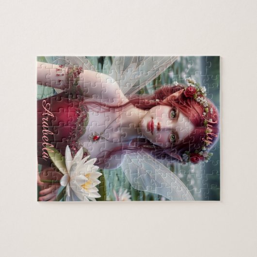 Schöne Juli Fee in Water Lilies Puzzle (Horizontal)
