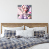 Schöne June Fairy in Rose Leinwanddruck (Insitu (Schlafzimmer))