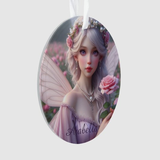 Schöne June Fairy in Rose Ornament (Vorderseite)