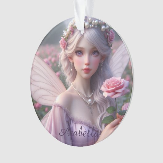 Schöne June Fairy in Rose Ornament (Vorderseite)