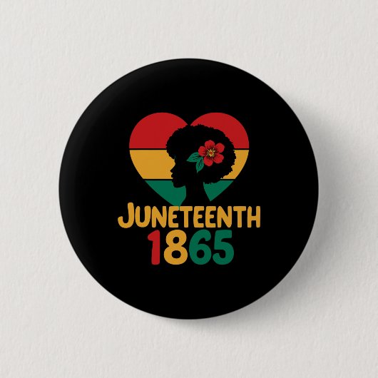 Schöne Juneteenth Black Women Button (Vorderseite)