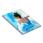 Schöne junge Ballerina in Blue Notizblock (Rechte Seite)