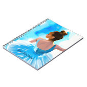 Schöne junge Ballerina in Blue Notizblock (Linke Seite)