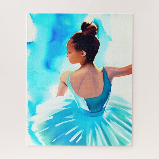 Schöne junge Ballerina in Blue Puzzle (Vertikal)