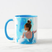 Schöne junge Ballerina in Blue Tasse (Links)