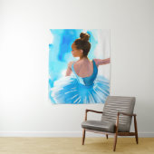Schöne junge Ballerina in Blue Wandteppich (Beispiel)