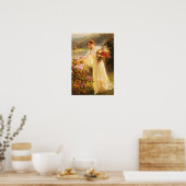 Schöne, junge Dame, Blume, von Albert Lynch, Belle Poster (Küche)