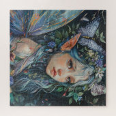 Schöne junge Fairy mit Schmetterlingen Puzzle (Horizontal)