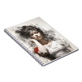 Schöne junge Frau Einzigartig Elegante Kunst, Dich Notizblock (Rechte Seite)