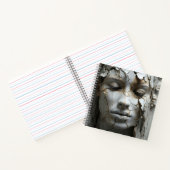 Schöne junge Frau, einzigartig Graphic Art Notizblock (Innenseite)