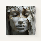 Schöne junge Frau, einzigartig Graphic Art Notizblock (Rückseite)