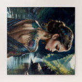 Schöne junge Frau mit Tatoo auf der Schulter. Puzzle (Horizontal)