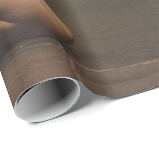 Schöne junge Frau und Skeleton Geschenkpapier (Rolleneckpunkt)