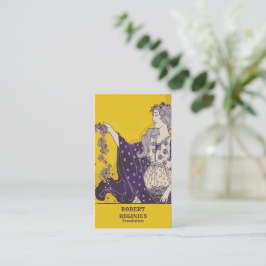 schöne junge Frau Visitenkarte (Stehend Vorderseite)