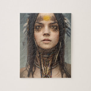 SCHÖNE JUNGE INDISCHE NATIVE MÄDCHEN JIGSAW PUZZLE