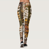 Schöne Kaffeeespresso-Leggings Leggings (Rückseite)