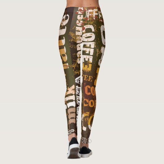 Schöne Kaffeeespresso-Leggings Leggings (Rückseite)