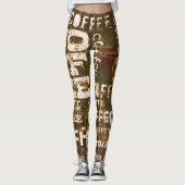 Schöne Kaffeeespresso-Leggings Leggings (Vorderseite)