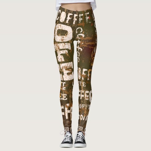 Schöne Kaffeeespresso-Leggings Leggings (Vorderseite)