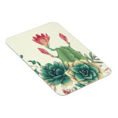 Schöne Kakteen mit Blume Magnet (Rechte Seite)