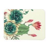 Schöne Kakteen mit Blume Magnet (Horizontal)