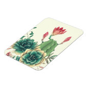 Schöne Kakteen mit Blume Magnet (Linke Seite)
