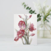 Schöne Kaktus-Blüten-Aquarell-Kunst Postkarte (Stehend Vorderseite)