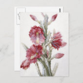 Schöne Kaktus-Blüten-Aquarell-Kunst Postkarte (Vorne/Hinten)