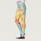 Schöne kalifornische Orange Poppies Fields Leggings (Links)