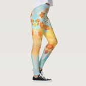 Schöne kalifornische Orange Poppies Fields Leggings (Rechts)