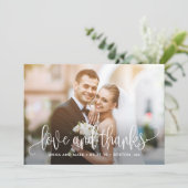 Schöne Kalligrafie EDITABLE FARBE Danke Karte (Stehend Vorderseite)