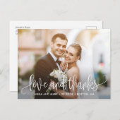 Schöne Kalligrafie EDITABLE FARBE Vielen Dank Postkarte (Vorne/Hinten)