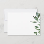 Schöne Kalligrafie und Grüne Wedding Rsvp Karte (Rückseite)